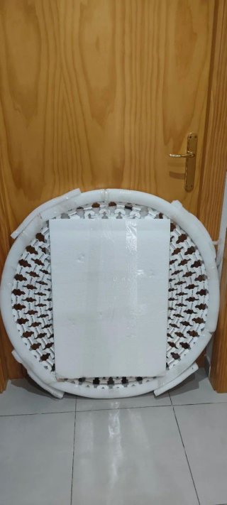 Espejo Redondo Madera Calado Blanco Decapé