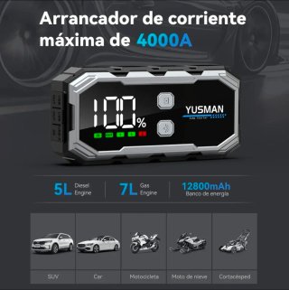 Arrancador De Batería De Coche Portátil Yusman F01