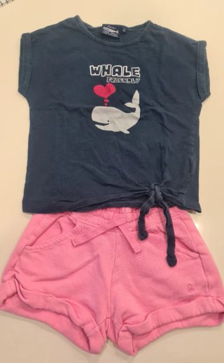 Conjunto T-shirt e Calções Tam. 6 Anos