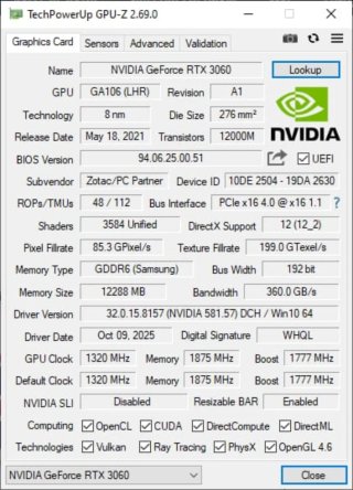 PC Gaming Hummer RTX 3060 12GB Ryzen 5 3600X