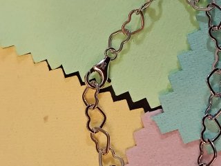 Pulsera eslabones corazones plata