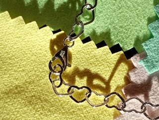 Pulsera eslabones corazones plata