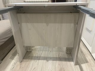 Mesa consola extensible madera gris/blanca