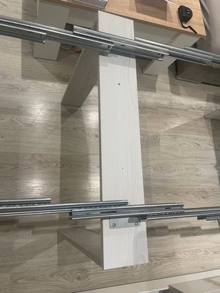 Mesa consola extensible madera gris/blanca