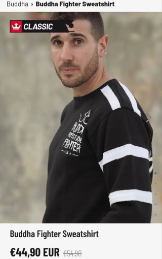 Sudadera Buddha Fighter Negra nueva