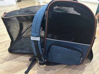 Mochila transportín gato/perro extensible
