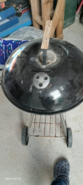 Barbacoa Portátil Negra con Ruedas