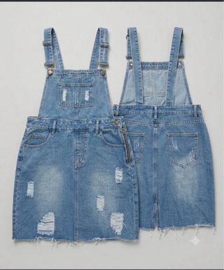 Vestido pichi vaquero desgarrado talla m