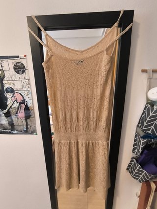 Vestido boho de punto, de Blanco - talla S