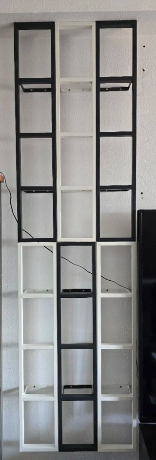 Estantería Modular Negra y Blanca