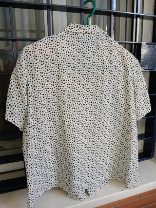 Blusa mujer Talla 48 Lunares Beige y Negro