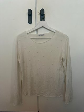 Jersey Zara fino perlas talla única