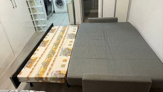 Sofá Cama Gris Tela