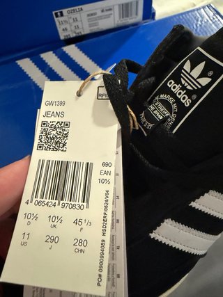 Adidas Jeans Negras Talle 45