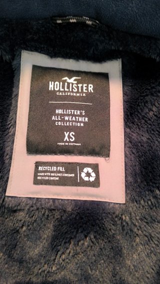 Chaqueta Hollister All-Weather XS con capucha