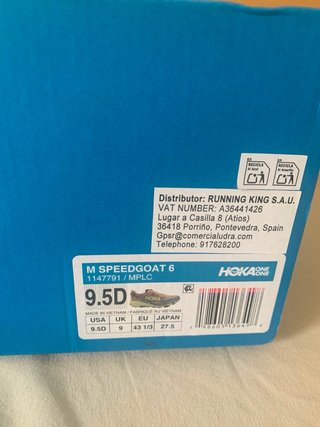 Zapatillas Hoka Speedgoat 43 1/3 Nuevas