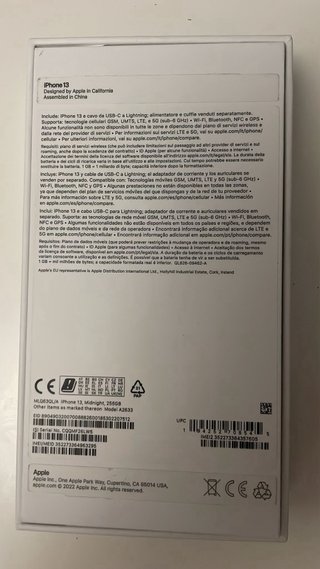 iPhone 13 256GB Nero/Blu Notte