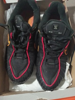 Zapatillas Nike Shox Negras Naranja