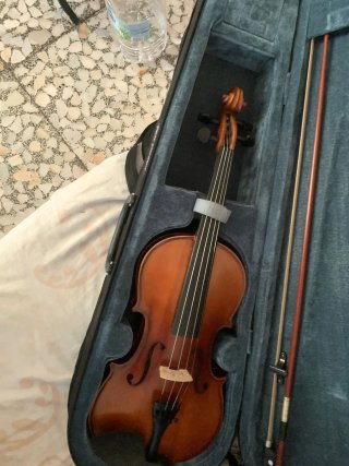 Violín con funda y arco
