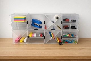 Organizador Escritorio Modular Transparente