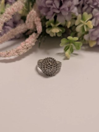 Anillo Plata Vintage Diamantes