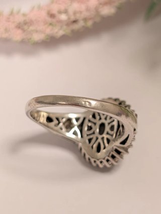 Anillo Plata Vintage Diamantes