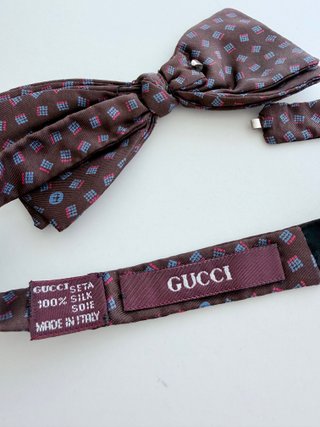 Pajarita Seda Gucci Vintage Made in Italy