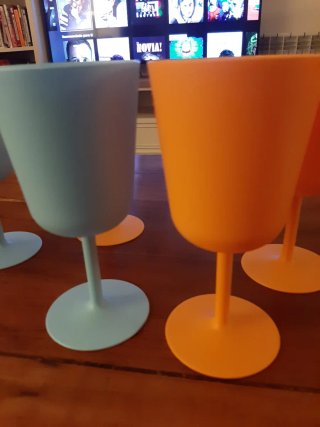 Lite 6 Copas Ikea Plástico Azul y Naranja