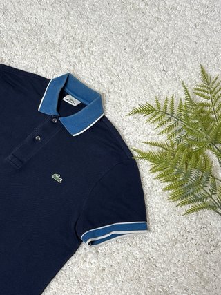 Polo Lacoste Uomo Blu Navy Vintage Taglia S