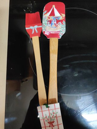 Espátula y Pincel Cocina Set Navideño