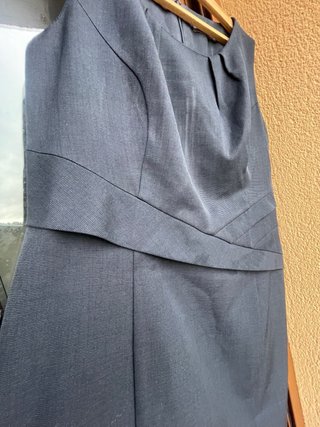 Vestido negro elegante azul marino t42
