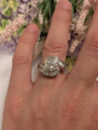 Anillo Moissanita Plata