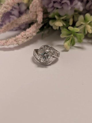 Anillo Moissanita Plata