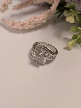 Anillo Moissanita Plata