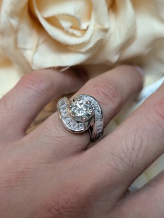 Anillo Moissanita Plata