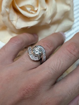 Anillo Moissanita Plata