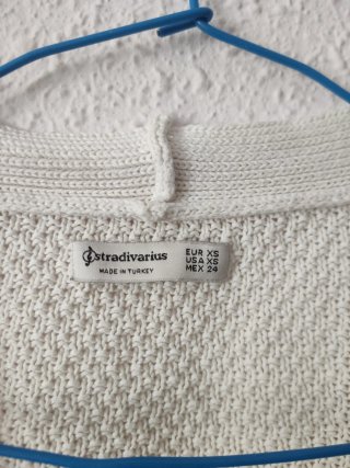 Cárdigan Stradivarius Blanco Talla XS