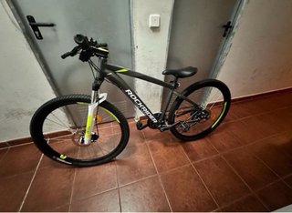 Bicicleta Rockrider Gris y Verde