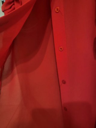 Camicetta rossa donna con rouches