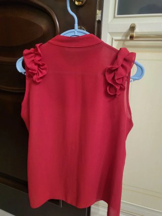 Camicetta rossa donna con rouches