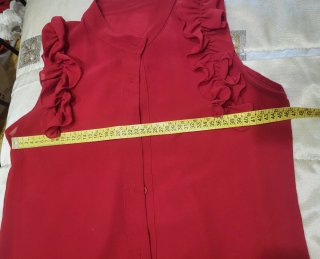 Camicetta rossa donna con rouches