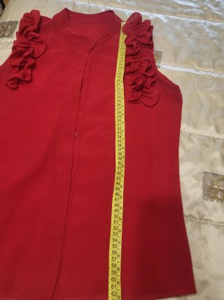 Camicetta rossa donna con rouches