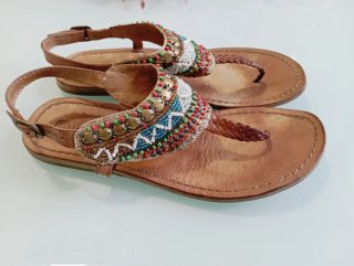 Sandalias étnicas piel 35