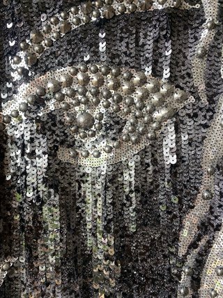 Vestido lentejuelas negro retro vintage