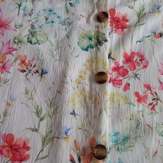 Falda larga estampada flores