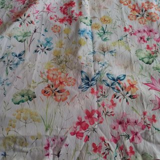 Falda larga estampada flores