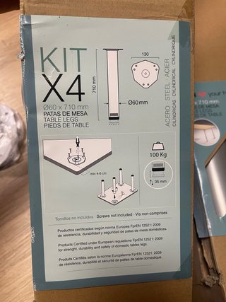 Patas para mesa (4 unidades)