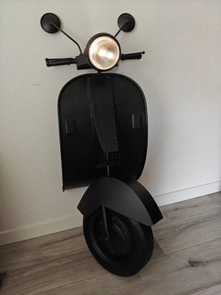 Moto Vespa Decorativa Negra