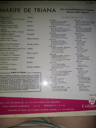 Vinilo Marifé de Triana Flamenco