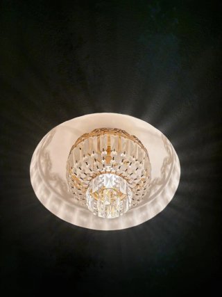 Lámpara Techo Vintage Cristal y Metal